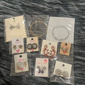 10 Piece Boutique Earrings Silver and Gold Jewelry